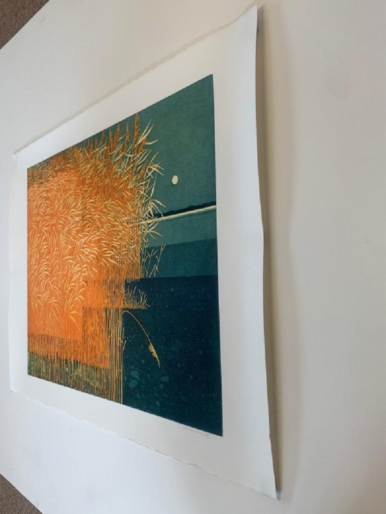 Phil Greenwood, Reeds, Limited edition landscape print For Sale 3