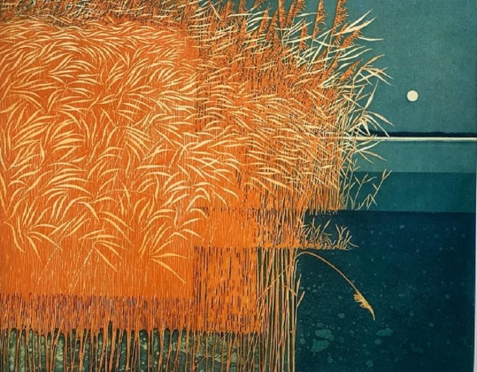 Phil Greenwood, Schilf, Landschaftsdruck in limitierter Auflage