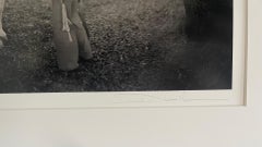 Big Oak, Cowboy with Horse by Tree Sepia Toned