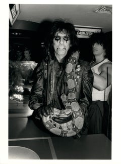 Alice Cooper with Snake Retro Original Photograph