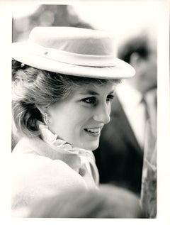 Candid Princess Diana in Hat Vintage Original Photograph