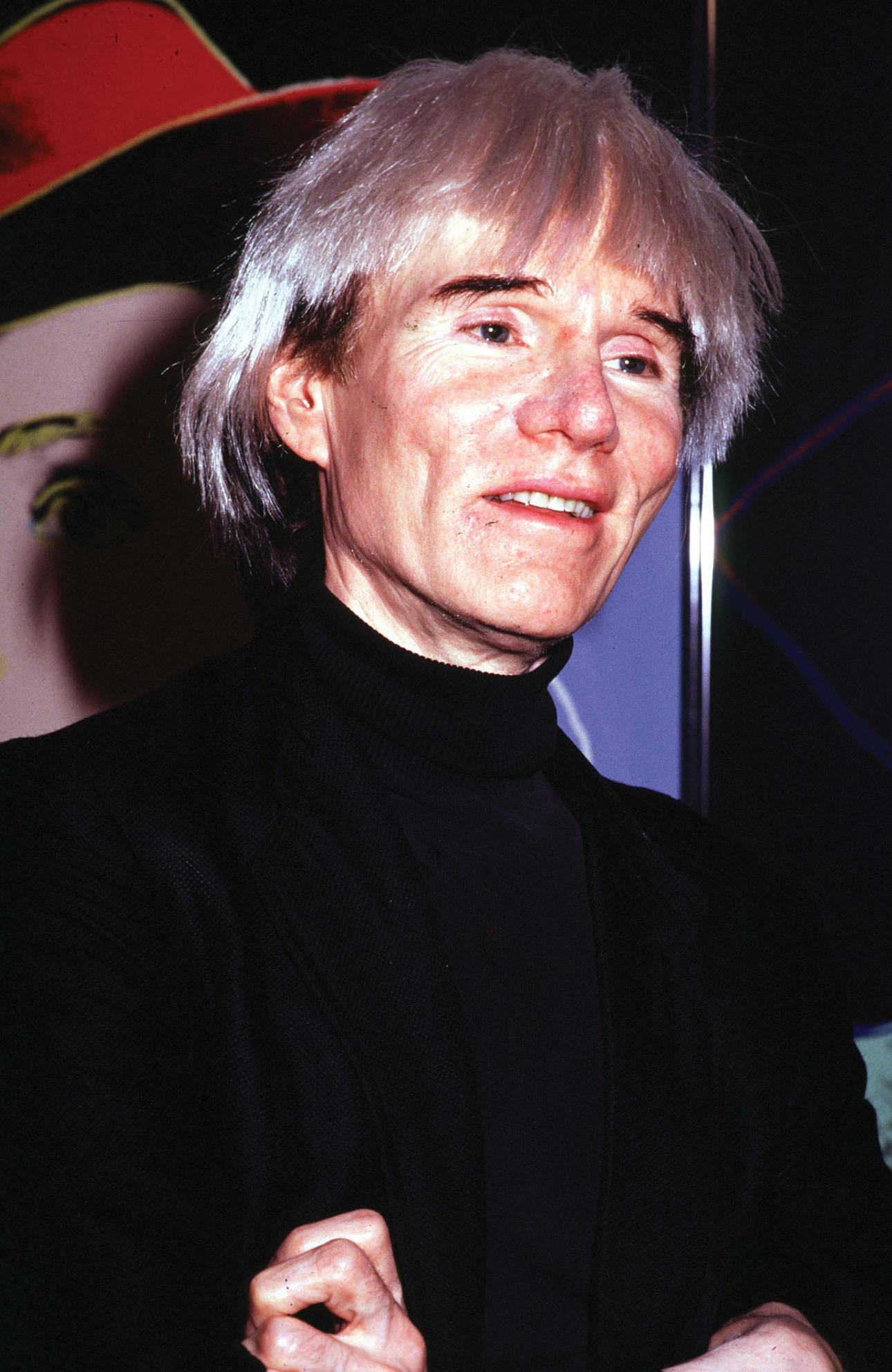 Phil Roach Color Photograph - Andy Warhol Smiling with Arms Crossed Fine Art Print