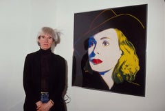 Andy Warhol with Ingrid Bergman Paintings Fine Art Print
