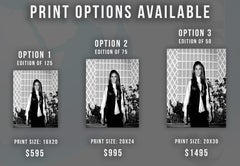 Raquel Welch Against Lattice Fine Art Print