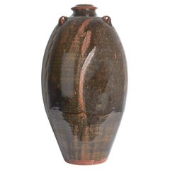 Phil Rogers, Vaso a bottiglia alto in gres Tenmoku