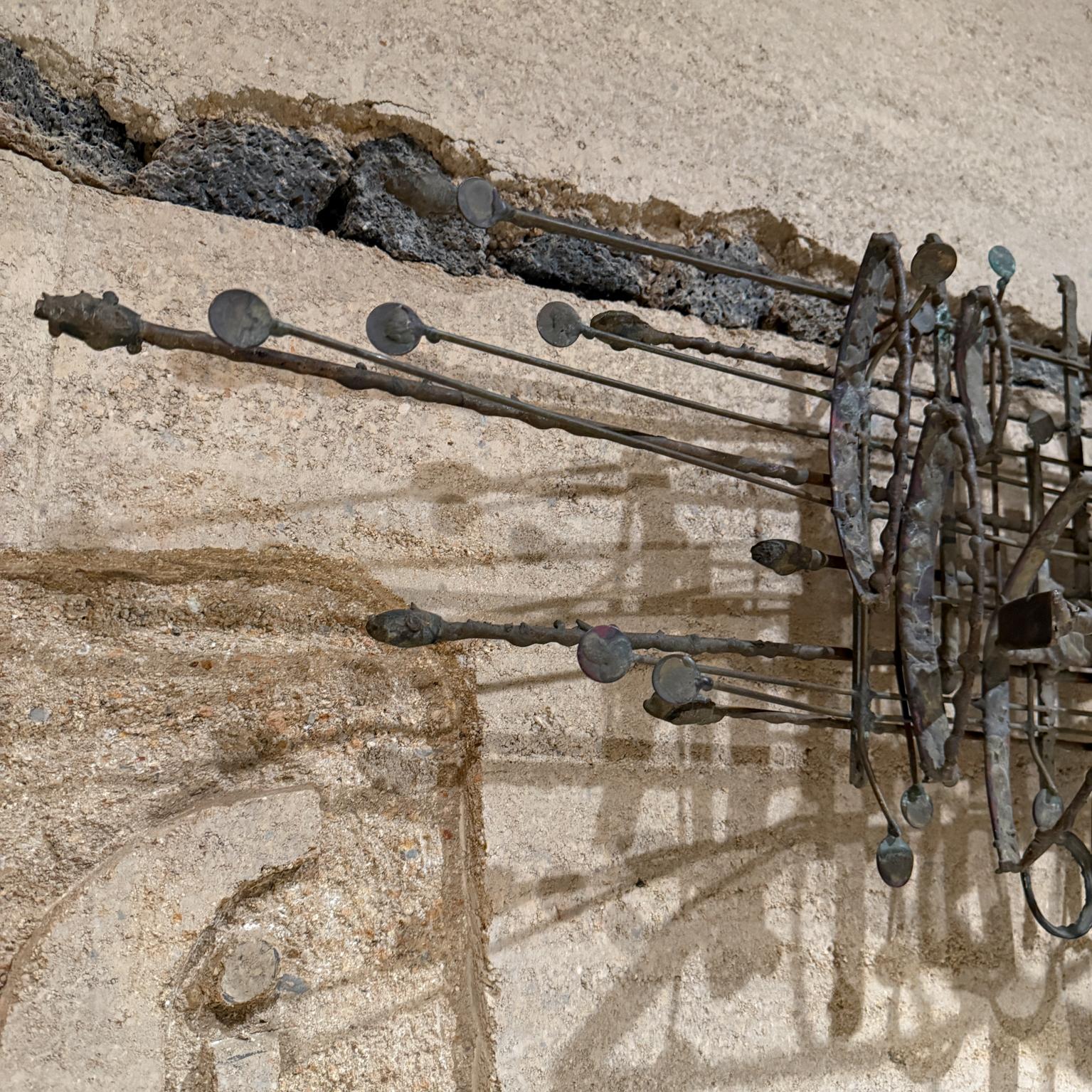 Phil Rowe 1963 Brutalist Brass Wall Sculpture Mid Century Modern Contemporary For Sale 1