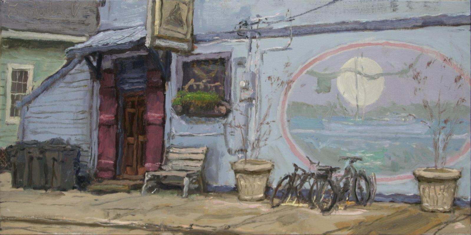 Phil Sandusky Landscape Painting - Bywater Bar