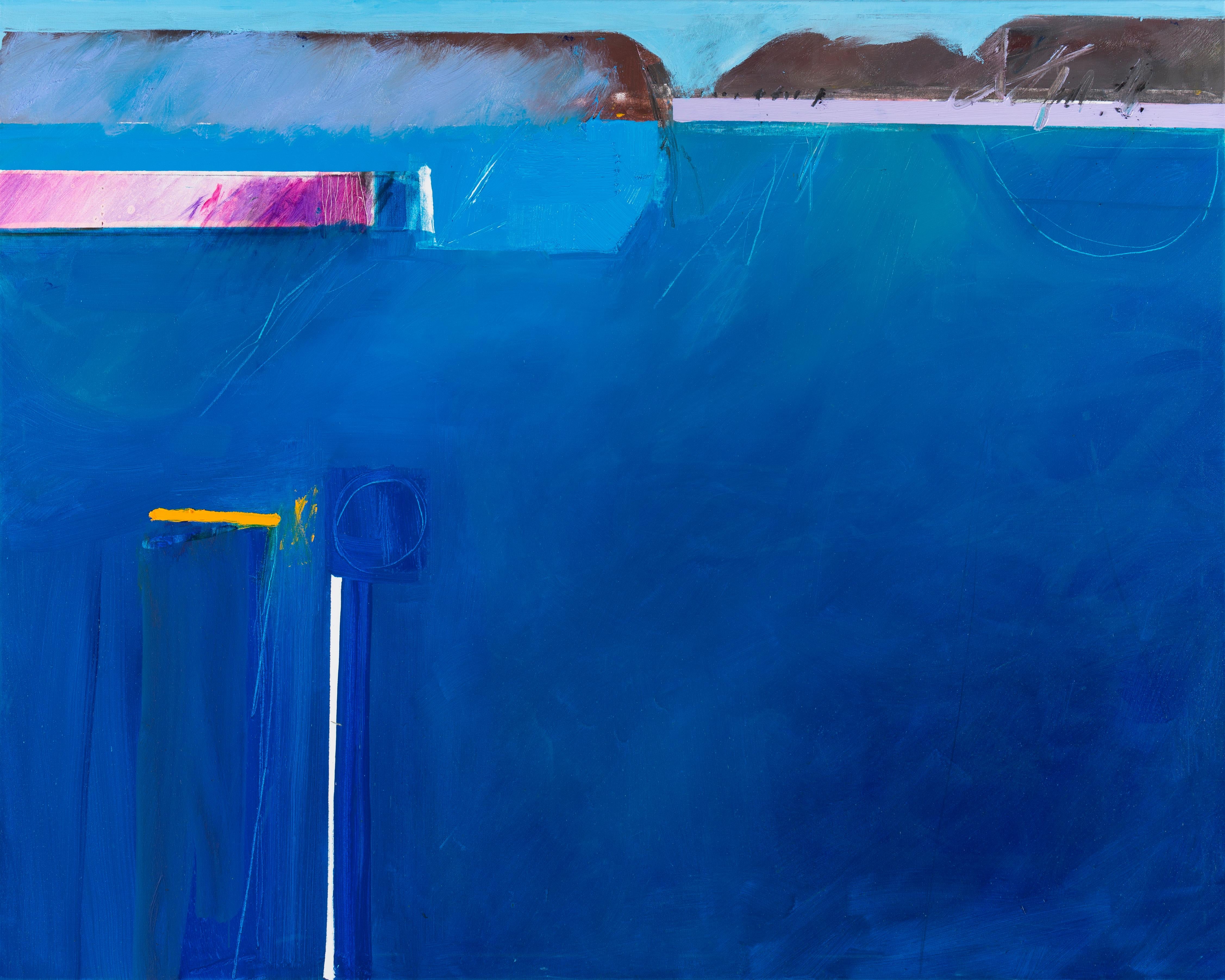 Phil Stallard Abstract Painting - Macdonald River Mist