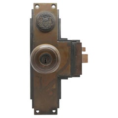 Phila Civic Ctr Art Deco Bronze Monolock Door Knob Set