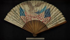 Philadelphia Centennial Exposition Folding Fan, Circa 1876