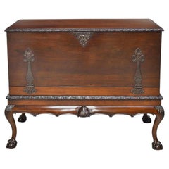 Used Philadelphia Centennial Mahogany Chest on Stand with Ball and Claw Feet