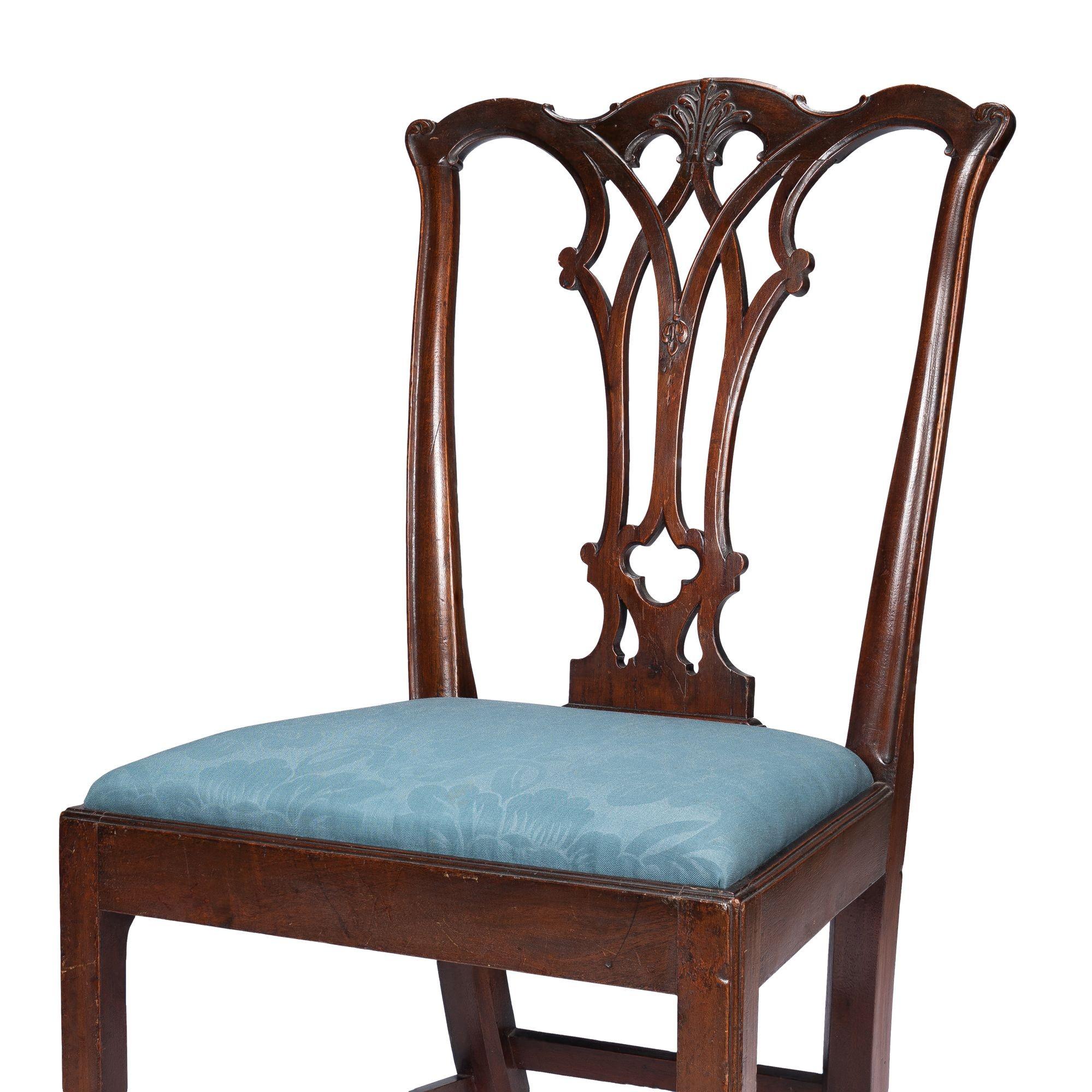 Philadelphia Chippendale Mahogany Slip Seat Side Chair by Thomas Tuft, 1770 For Sale 4