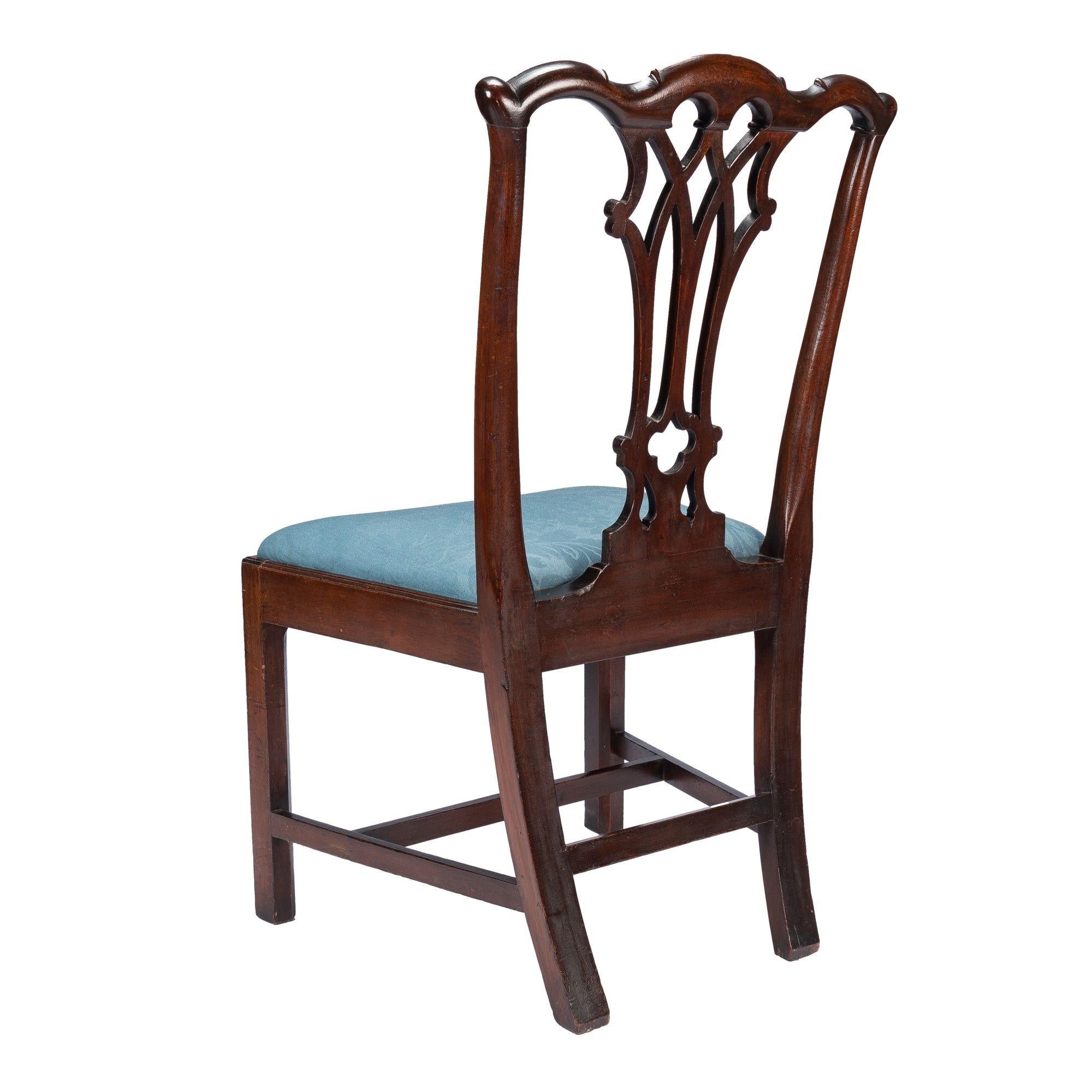 Philadelphia Chippendale Mahogany Slip Seat Side Chair by Thomas Tuft, 1770 In Good Condition For Sale In Kenilworth, IL
