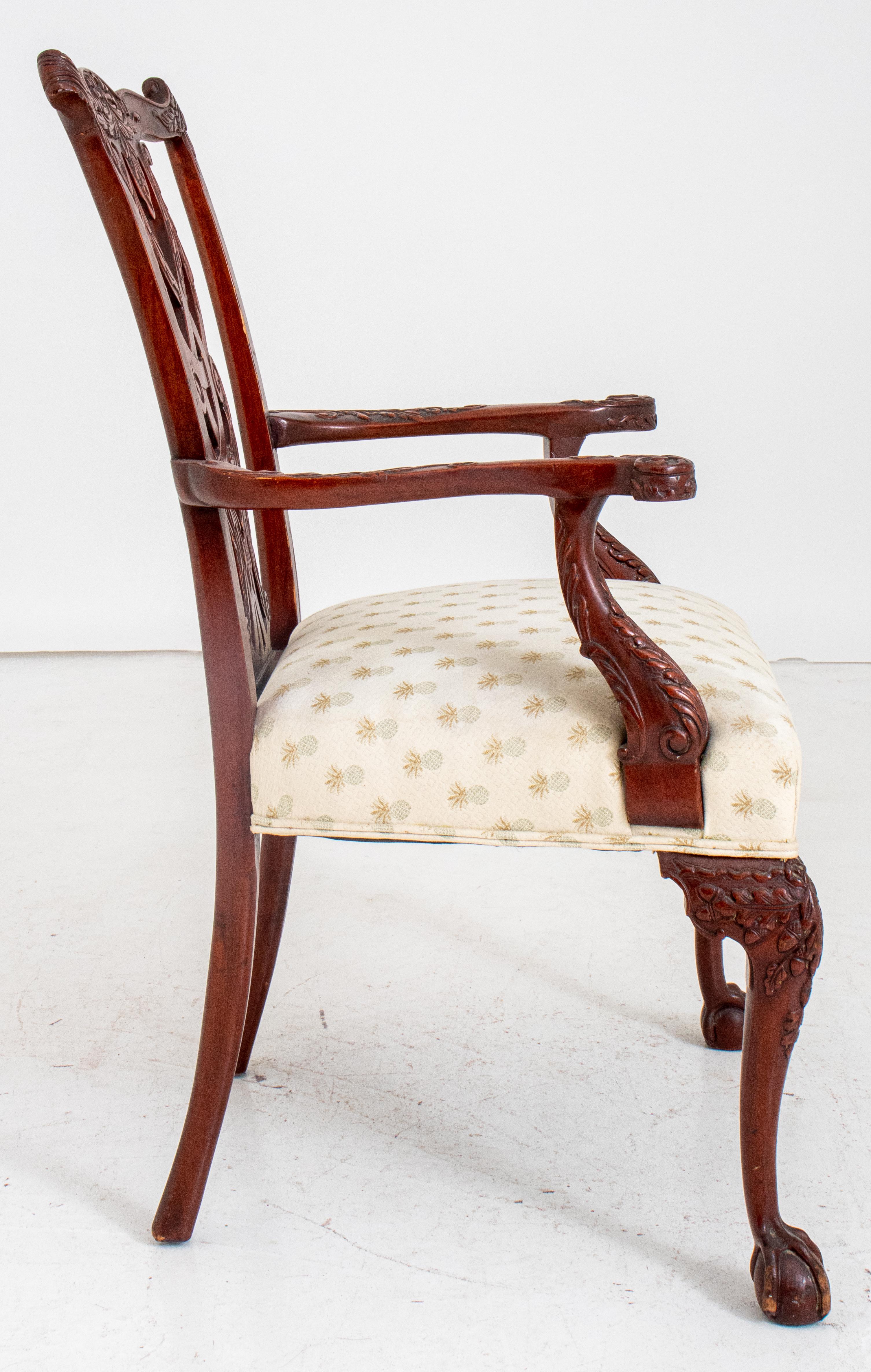 20th Century Philadelphia Chippendale Style Armchair For Sale