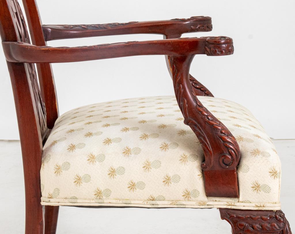 Upholstery Philadelphia Chippendale Style Armchair For Sale