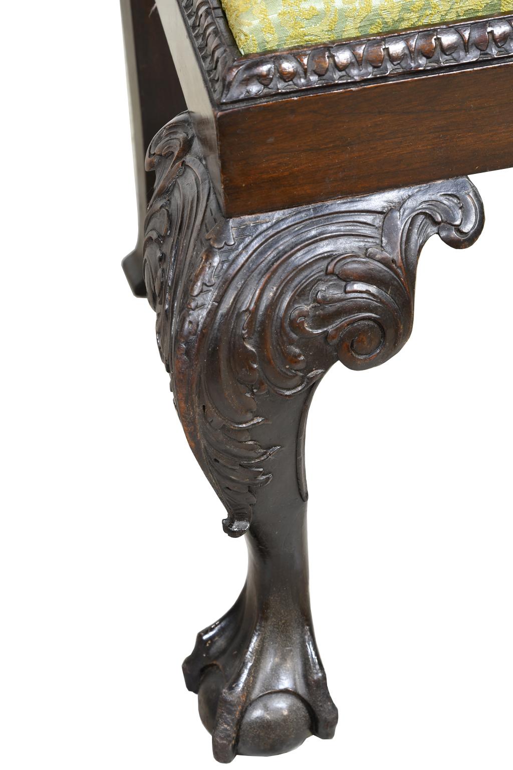 Philadelphia Chippendale Style Chair with Carved Ribbon-Back, circa 1840 For Sale 2