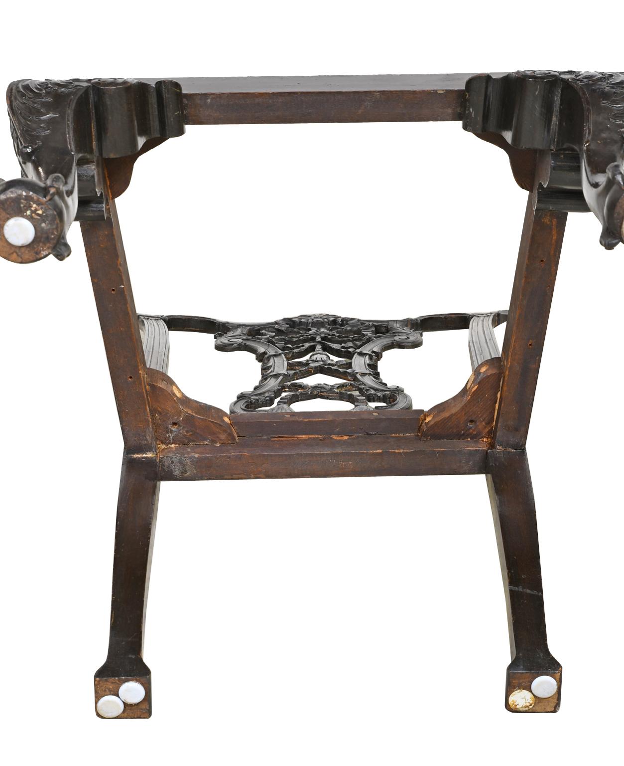 Philadelphia Chippendale Style Chair with Carved Ribbon-Back, circa 1840 For Sale 4