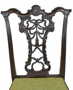 Philadelphia Chippendale Style Chair with Carved Ribbon-Back, circa 1840