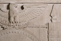 Phila Civic Center Geschnitzter Kalkstein Asien Fries Adler Imperial