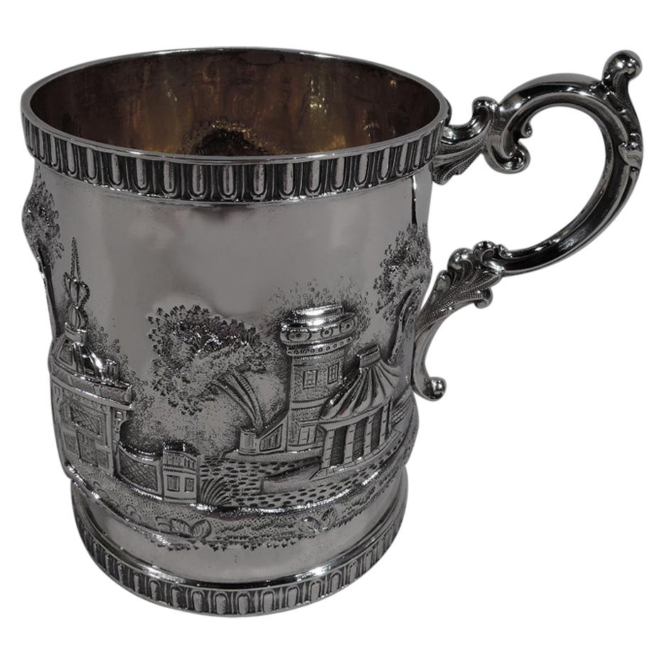 Philadelphia Coin Silver Baby Cup with Fantasy Turrets and Pagodas
