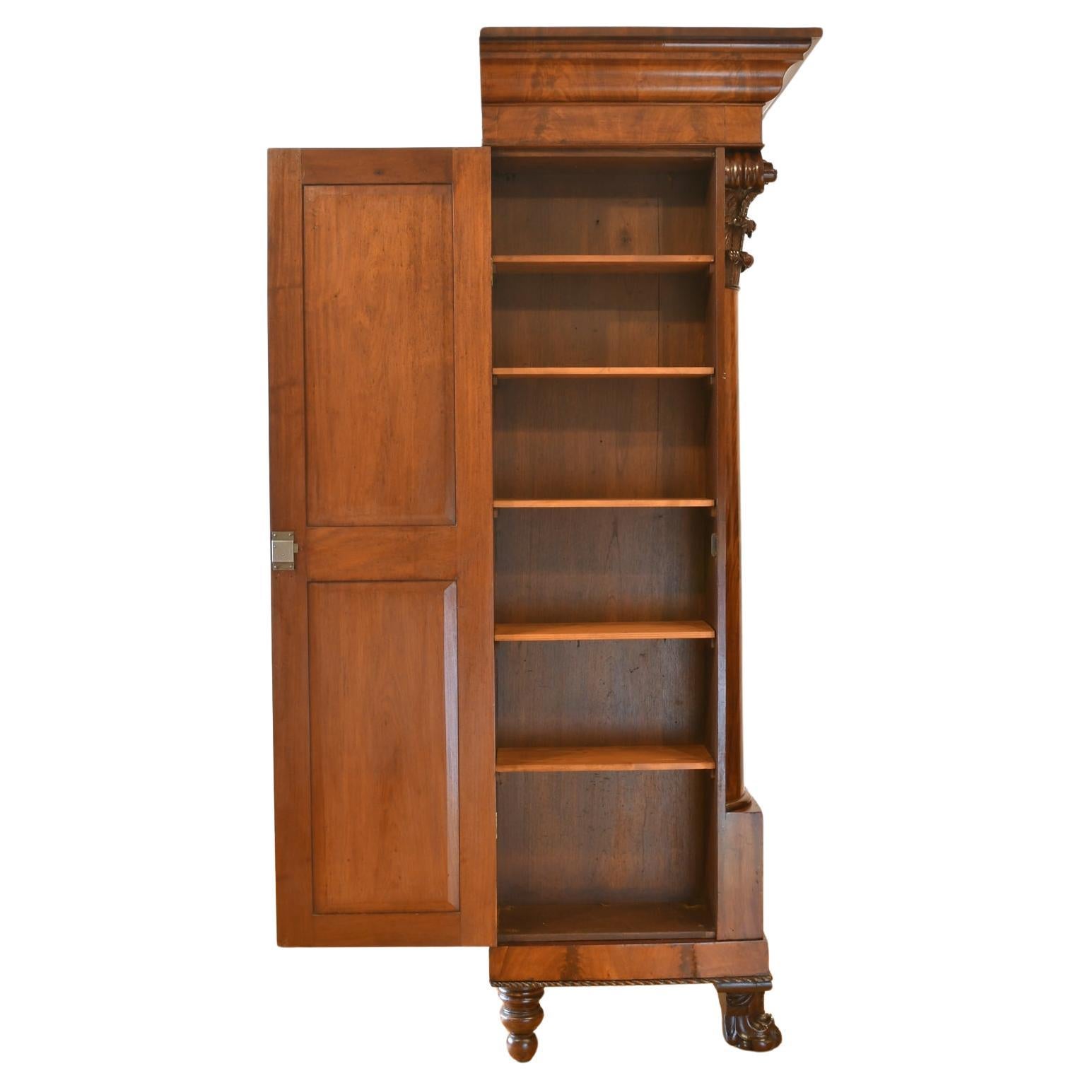 Philadelphia Federal Wardrobe / Armoire in West Indies Mahogany c. !820 For Sale 2