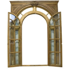 Philadelphia Neoclassical Interior Arched Doors with Surrounds, circa 1800-1830