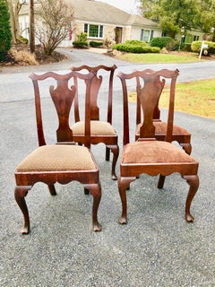 Philadelphia Queen Ann Chairs Walnut 18th Century Savery Type Set of Four