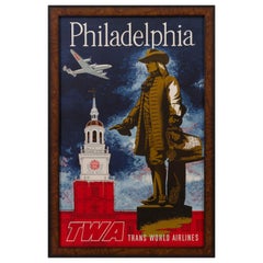 "Philadelphia" Vintage TWA Poster by Robert Swanson, circa 1950s