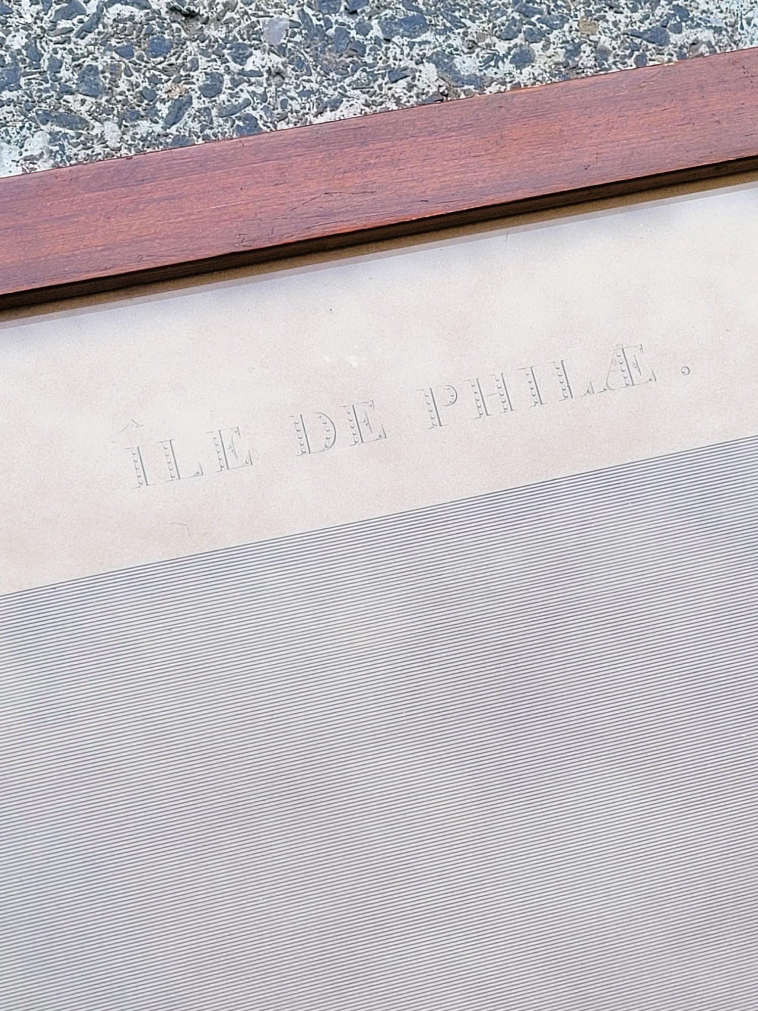 Philae Island, gerahmte Gravur, XIX. Jahrhundert im Angebot 7