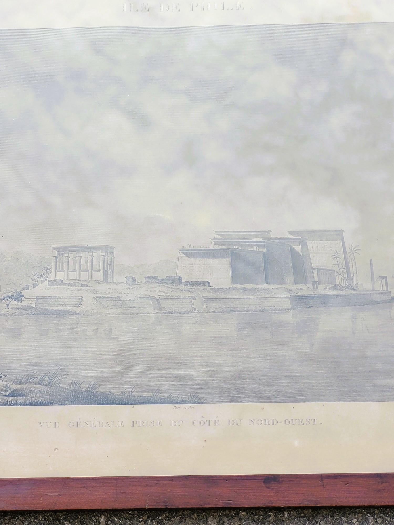 Philae Island, gerahmte Gravur, XIX. Jahrhundert im Angebot 8