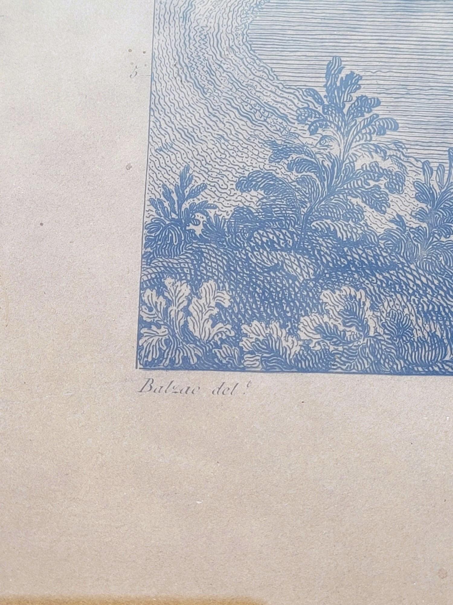 Philae Island, gerahmte Gravur, XIX. Jahrhundert (Napoleon III.) im Angebot