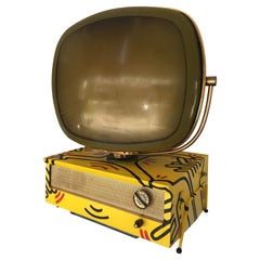 Philco 1950s TV with Keith Haring Graffiti
