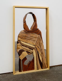 "Old Talks With New Icons: Nag Champa" Mix Media Wood Sculpture, Basswood Frame