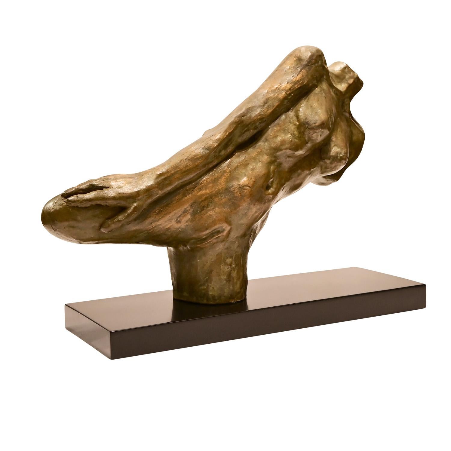 Mid-Century Modern Philip and Kelvin LaVerne Unique Arabesque Sculpture in Bronze 1970s Signed For Sale