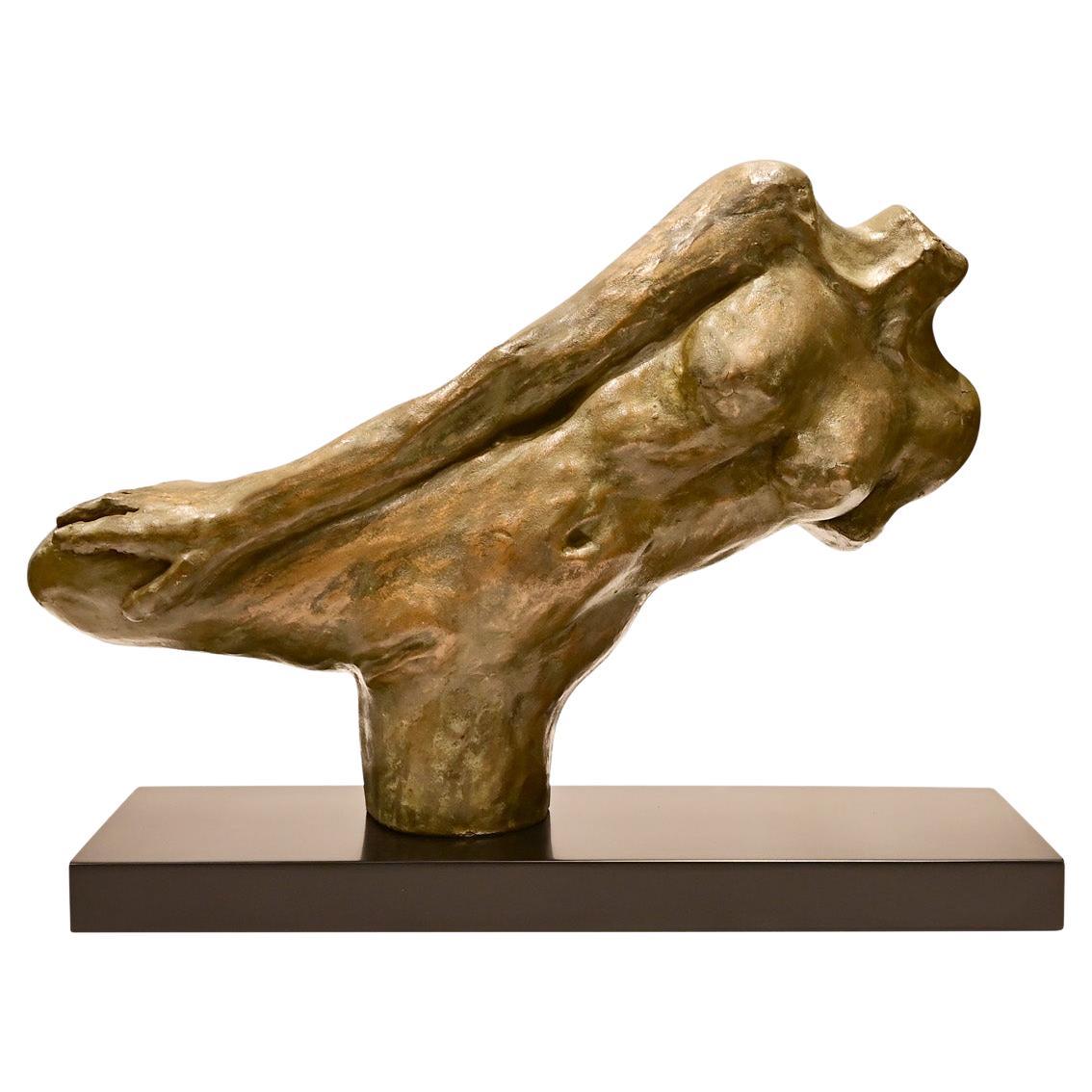 Sculpture de torse arabesque en bronze signée Philip et Kelvin LaVerne, années 1970 en vente