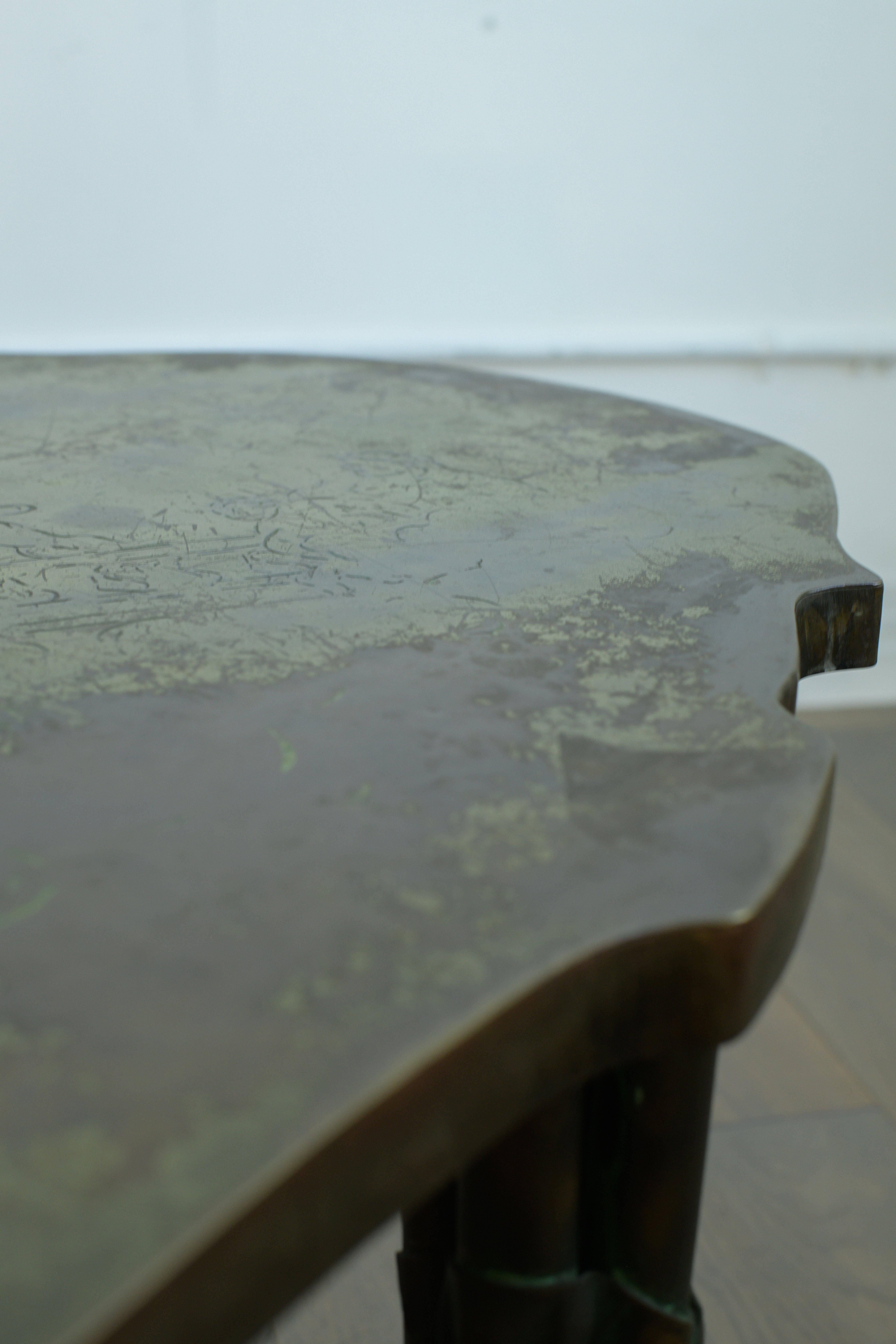 Laiton Table basse Philip and Kelvin LaVerne Boucher en vente