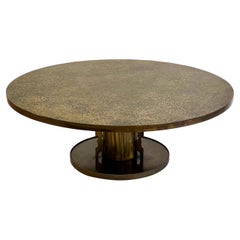 Philip and Kelvin LaVerne Bronze Round Coffee Table