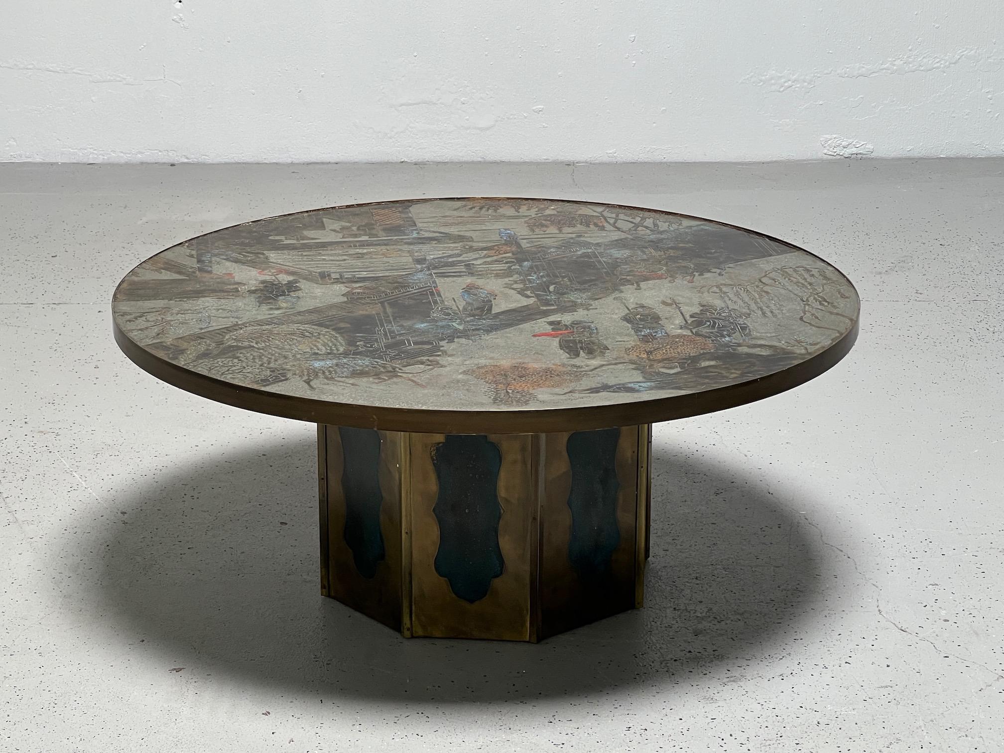 A classic acid etched and patinated bronze 