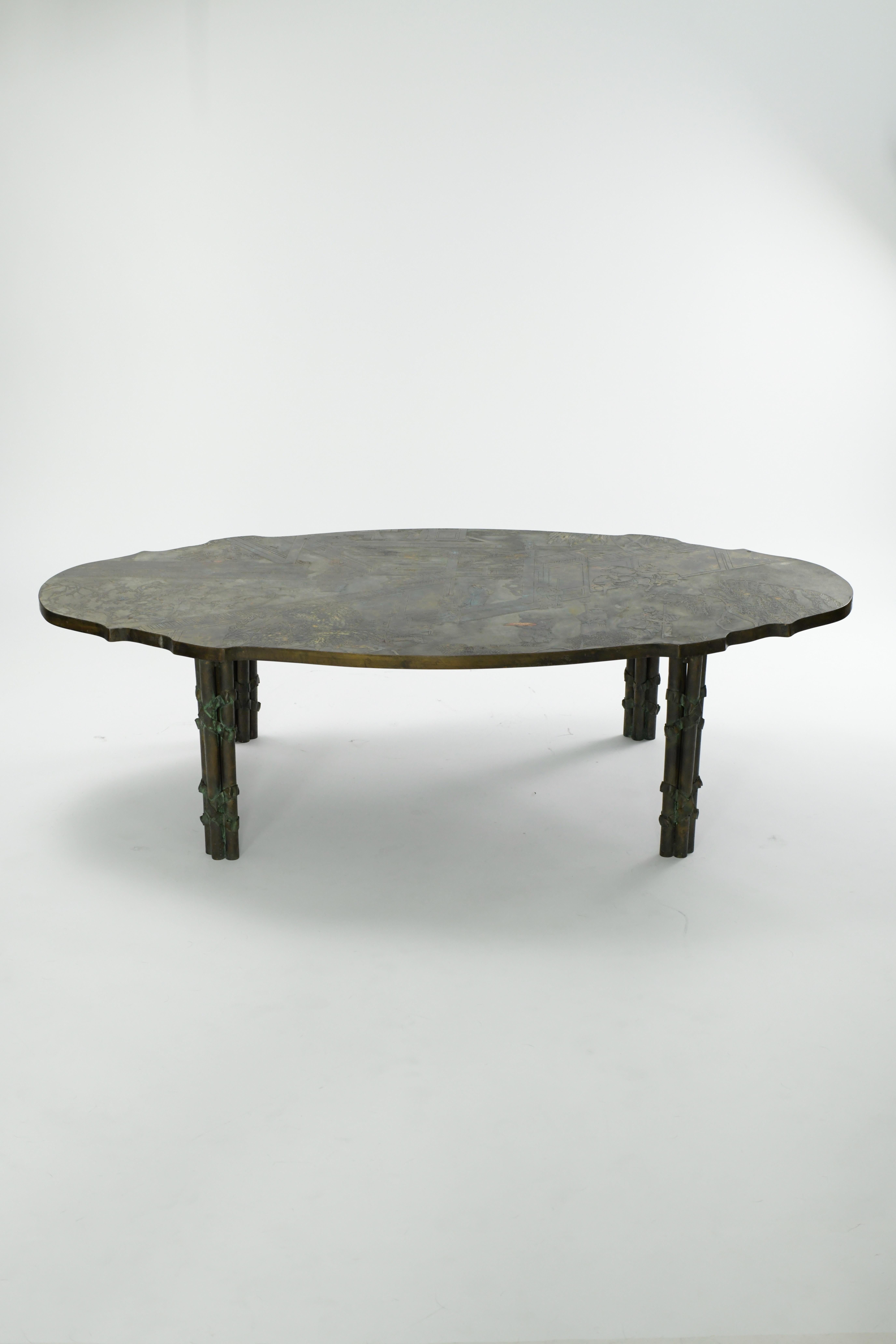 Mid-20th Century Philip and Kelvin LaVerne Chan Coffee Table 