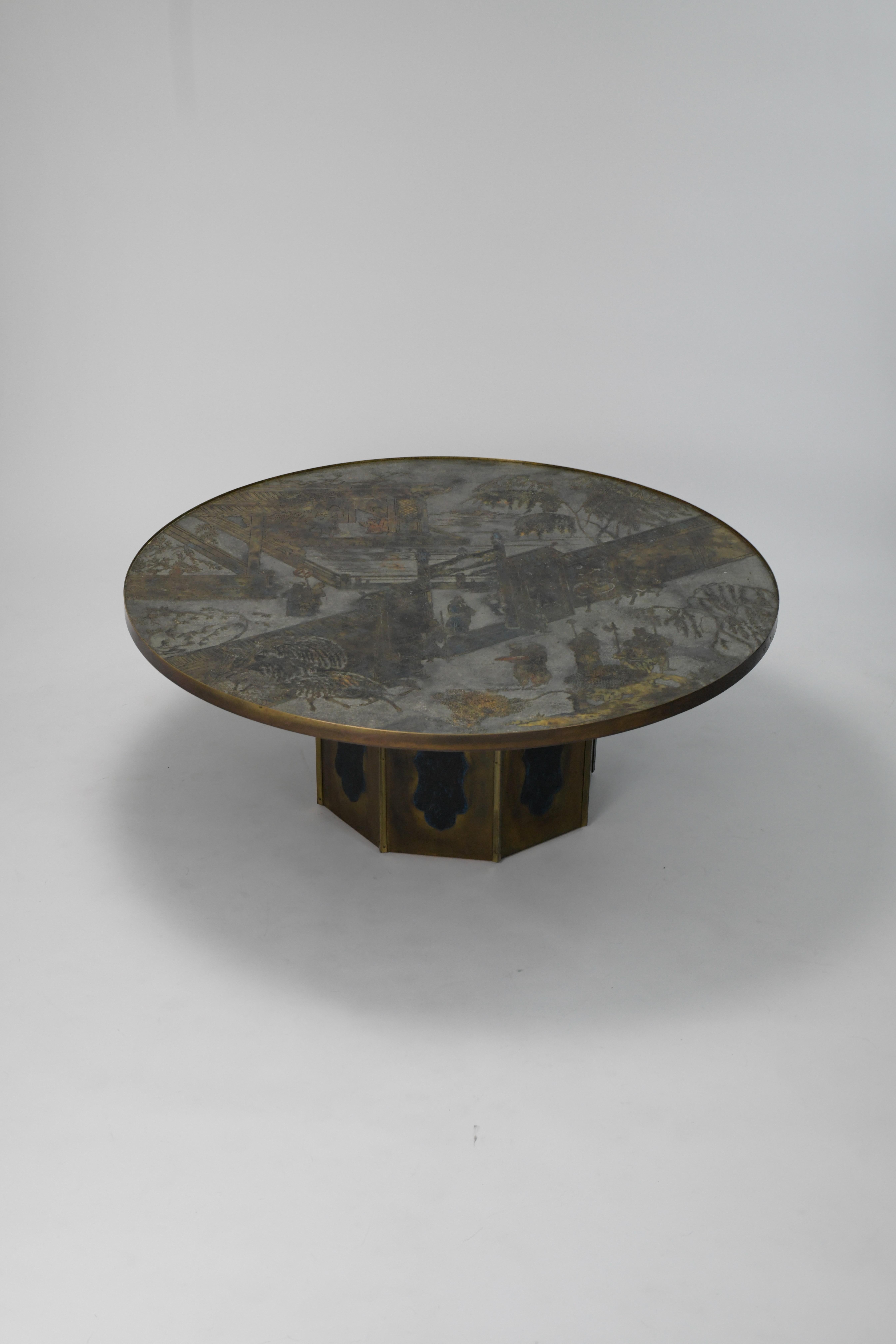 Brass Philip and Kelvin Laverne Chan Coffee Table  For Sale