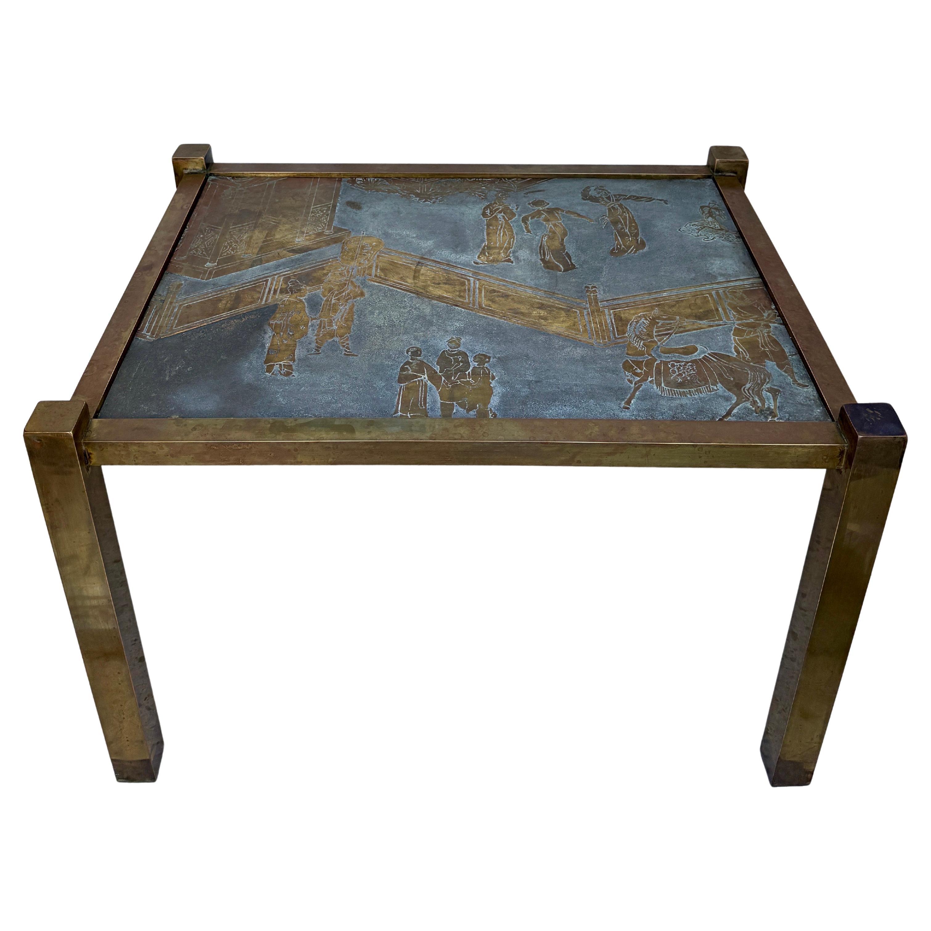 Philip and Kelvin LaVerne Chan Rectangular Side Table in Bronze