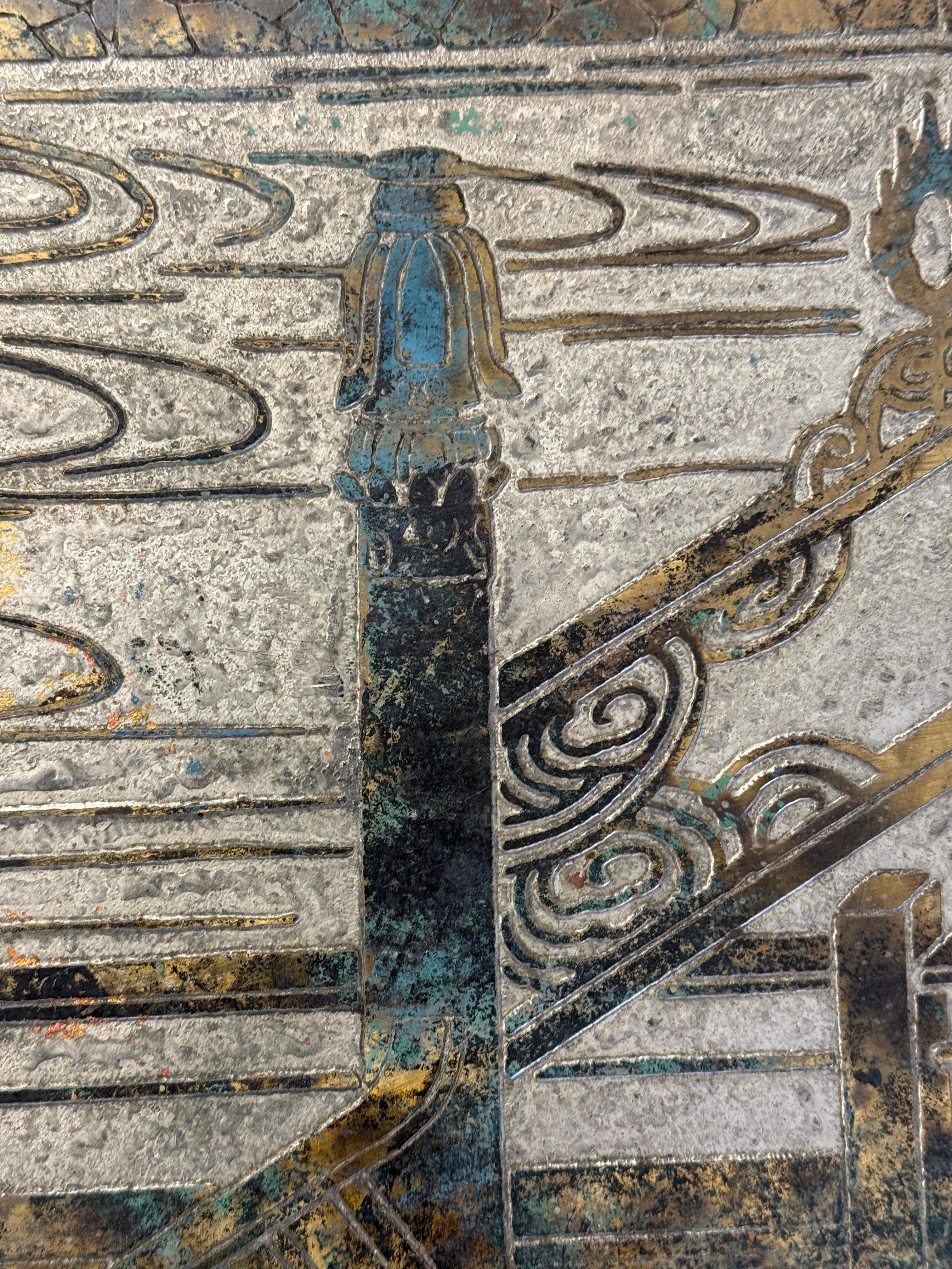 Philip and Kelvin Laverne Chan Table with Blue Enamel Base 11