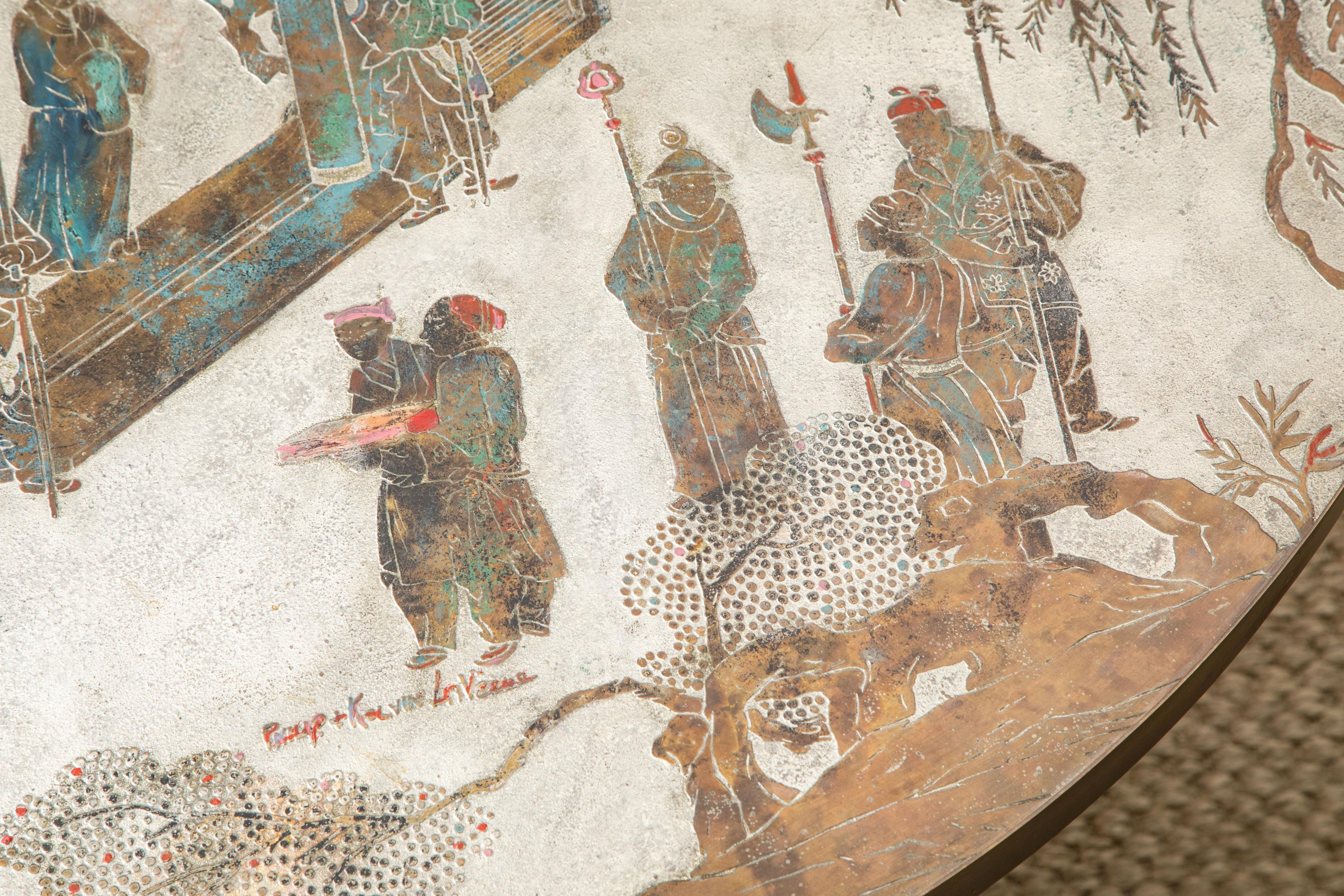 Table centrale en Chinoiserie Philip and Kelvin LaVerne, New York, vers les années 1960 en vente 6