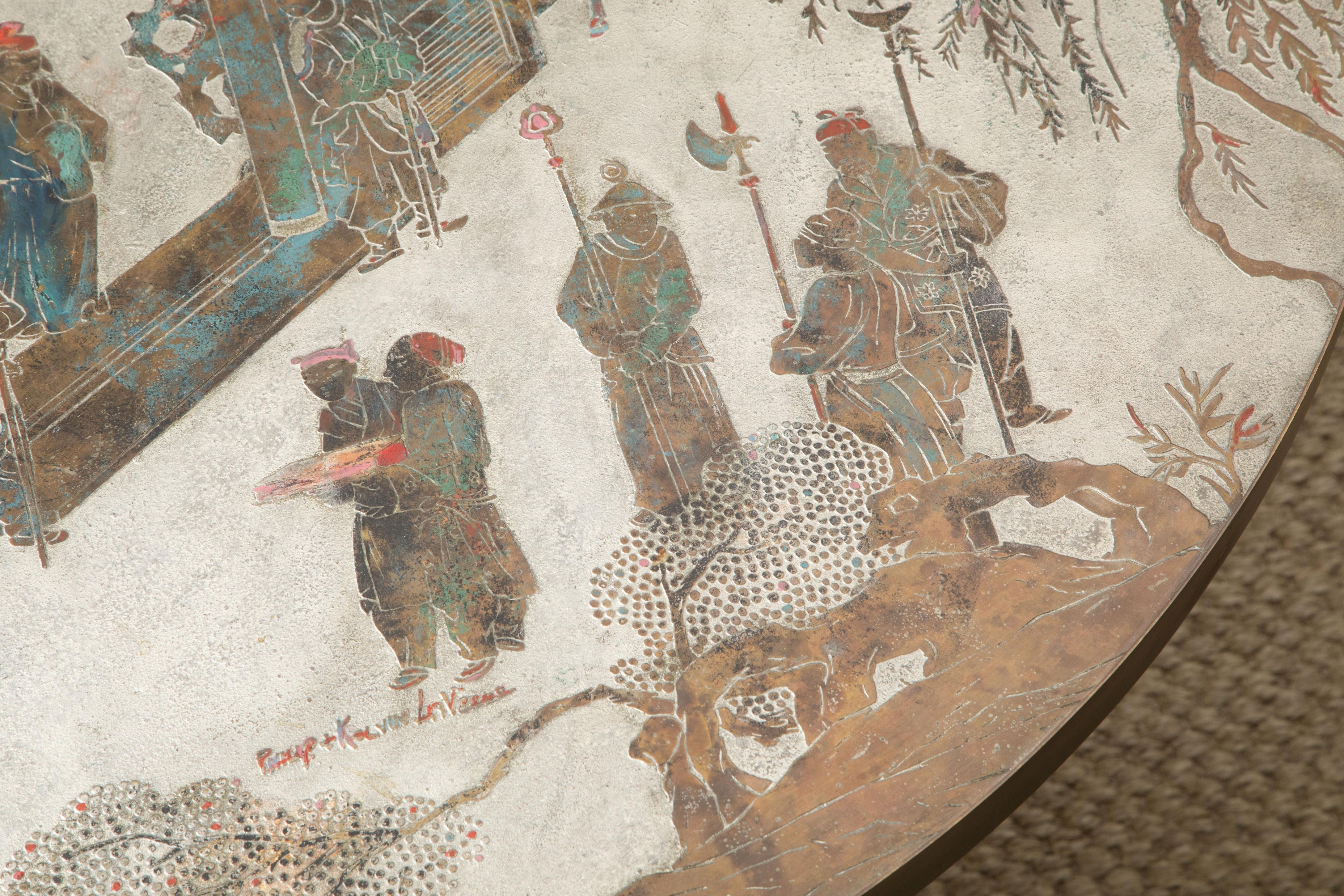 Table centrale en Chinoiserie Philip and Kelvin LaVerne, New York, vers les années 1960 en vente 7