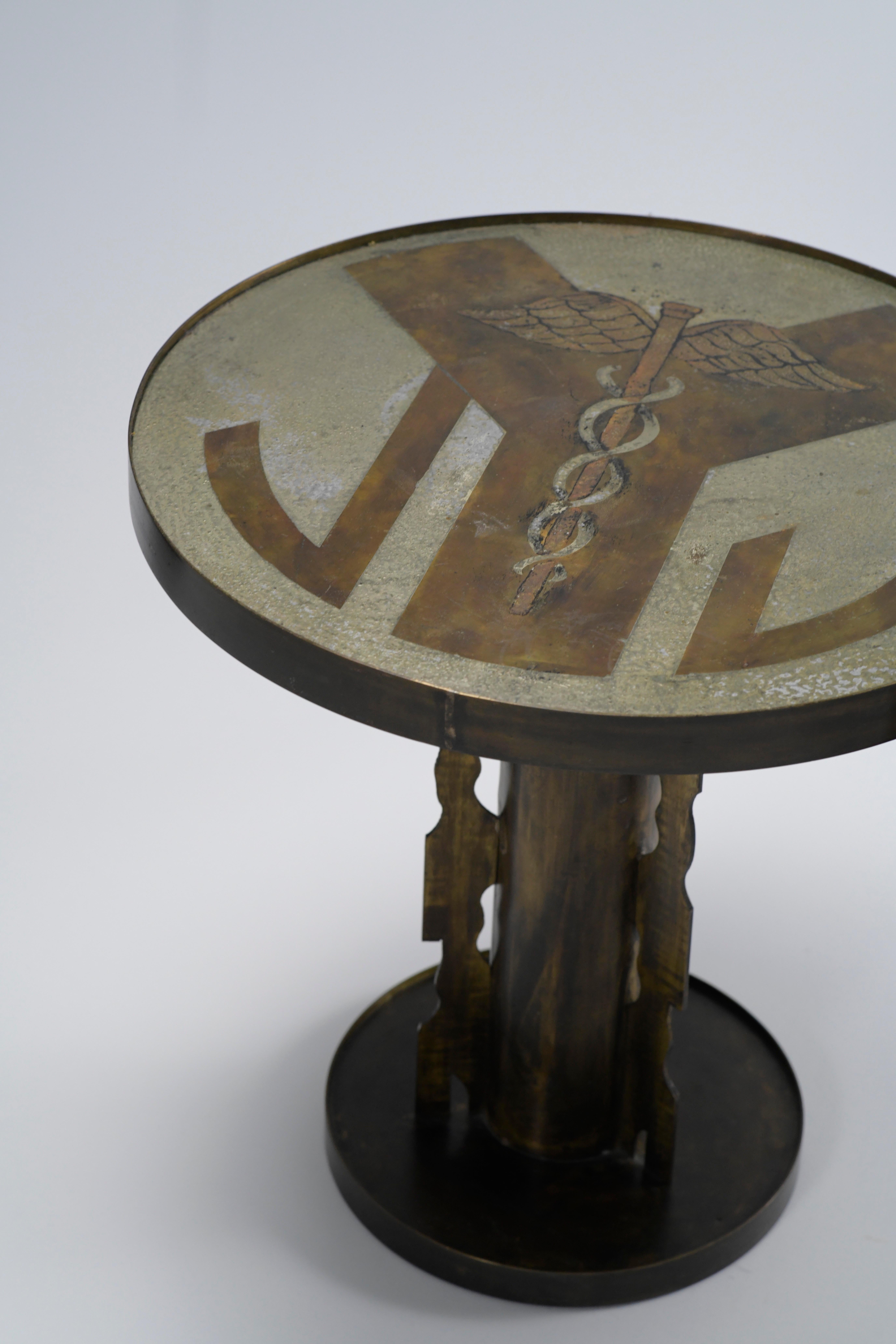 20th Century Philip and Kelvin LaVerne Custom Etruscan Caduceus occasional tables  For Sale