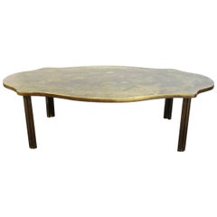 Philip and Kelvin LaVerne Etched Bronze Coffee Table
