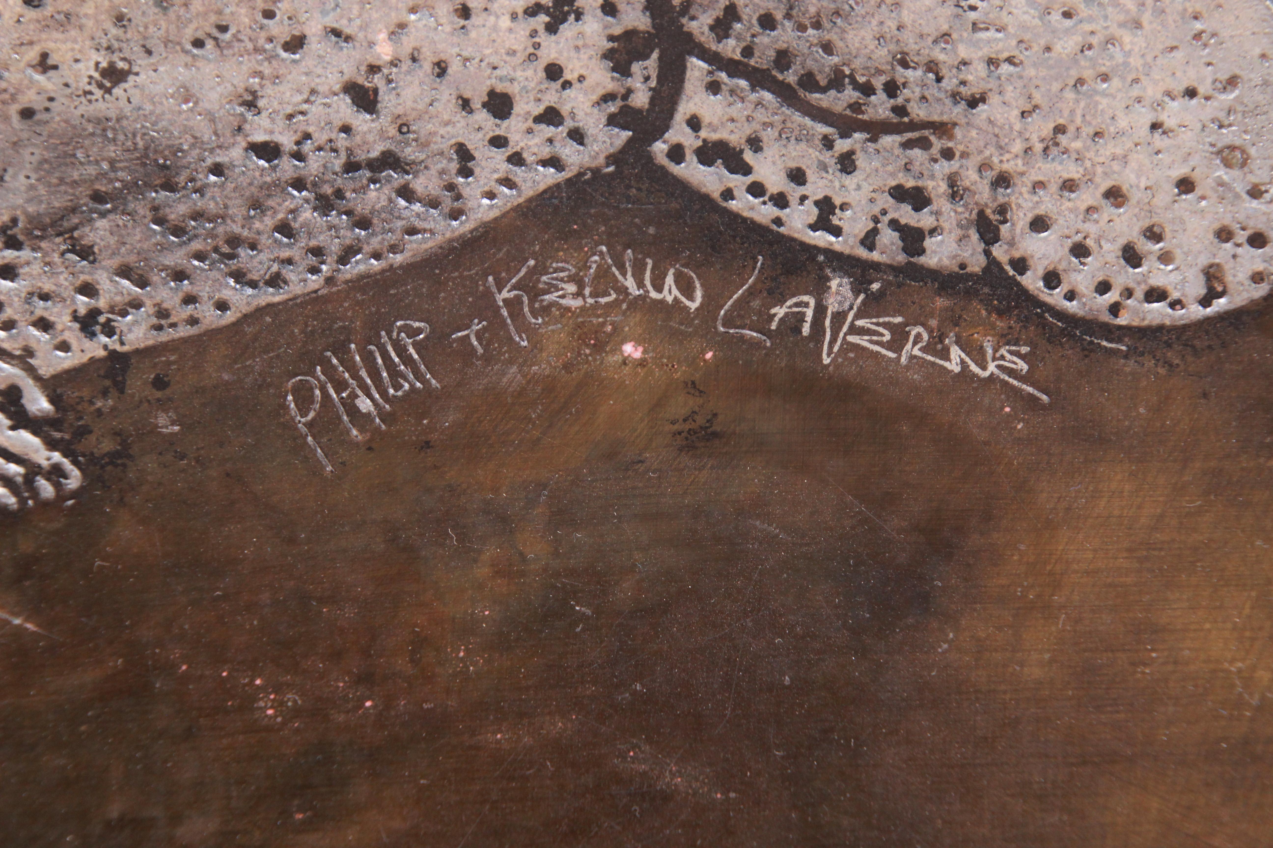 Table Ecstasy de Philip et Kelvin LaVerne en bronze gravé avec motif de femmes nues 2