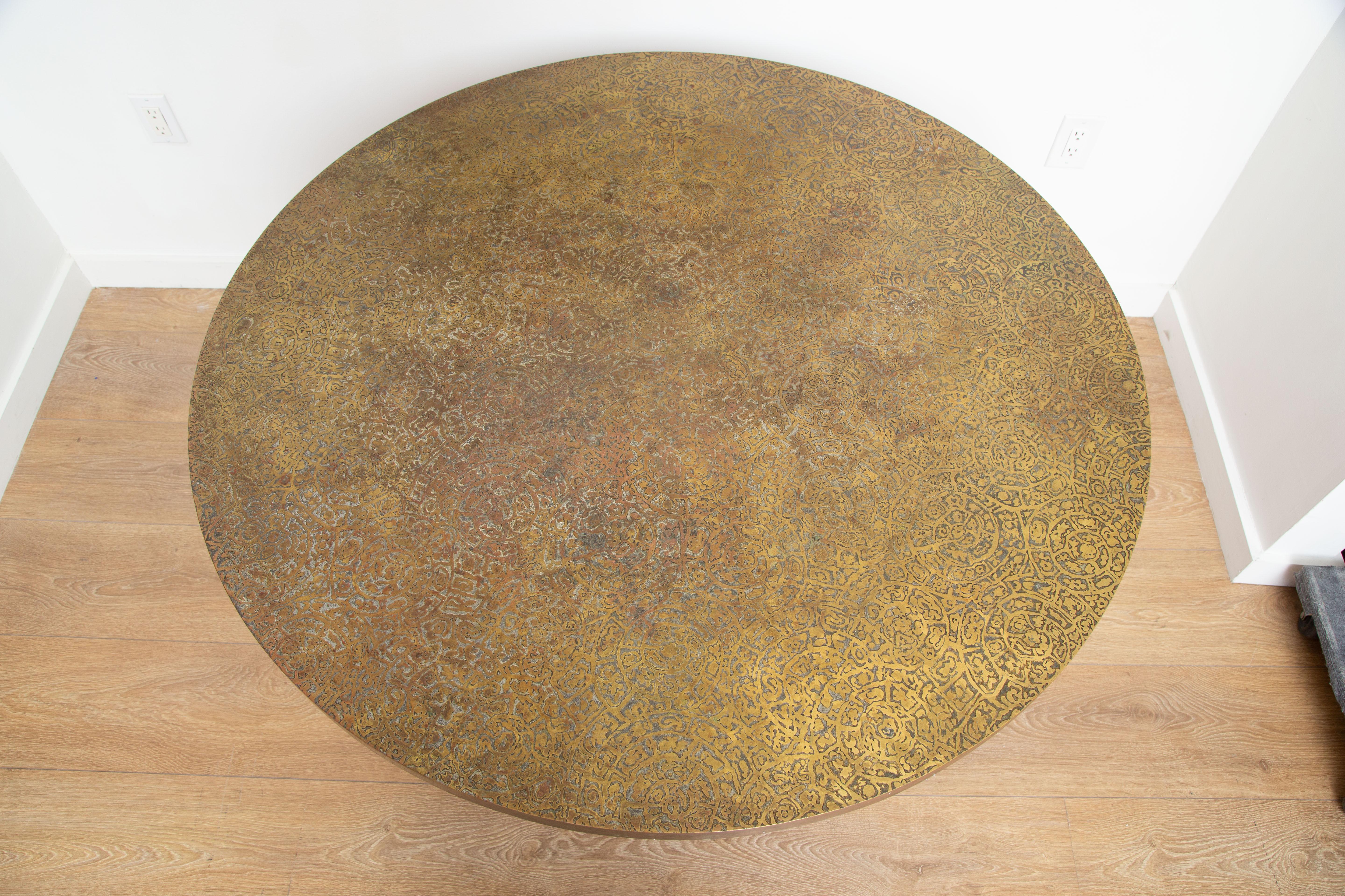 Mid-Century Modern Philip and Kelvin Laverne Etruscan Center Table, New York, circa 1960's
