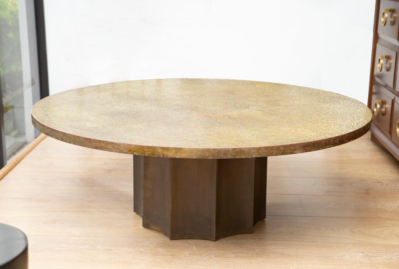 Mid-20th Century Philip and Kelvin LaVerne Etruscan Coffee Table, New York, circa 1960's