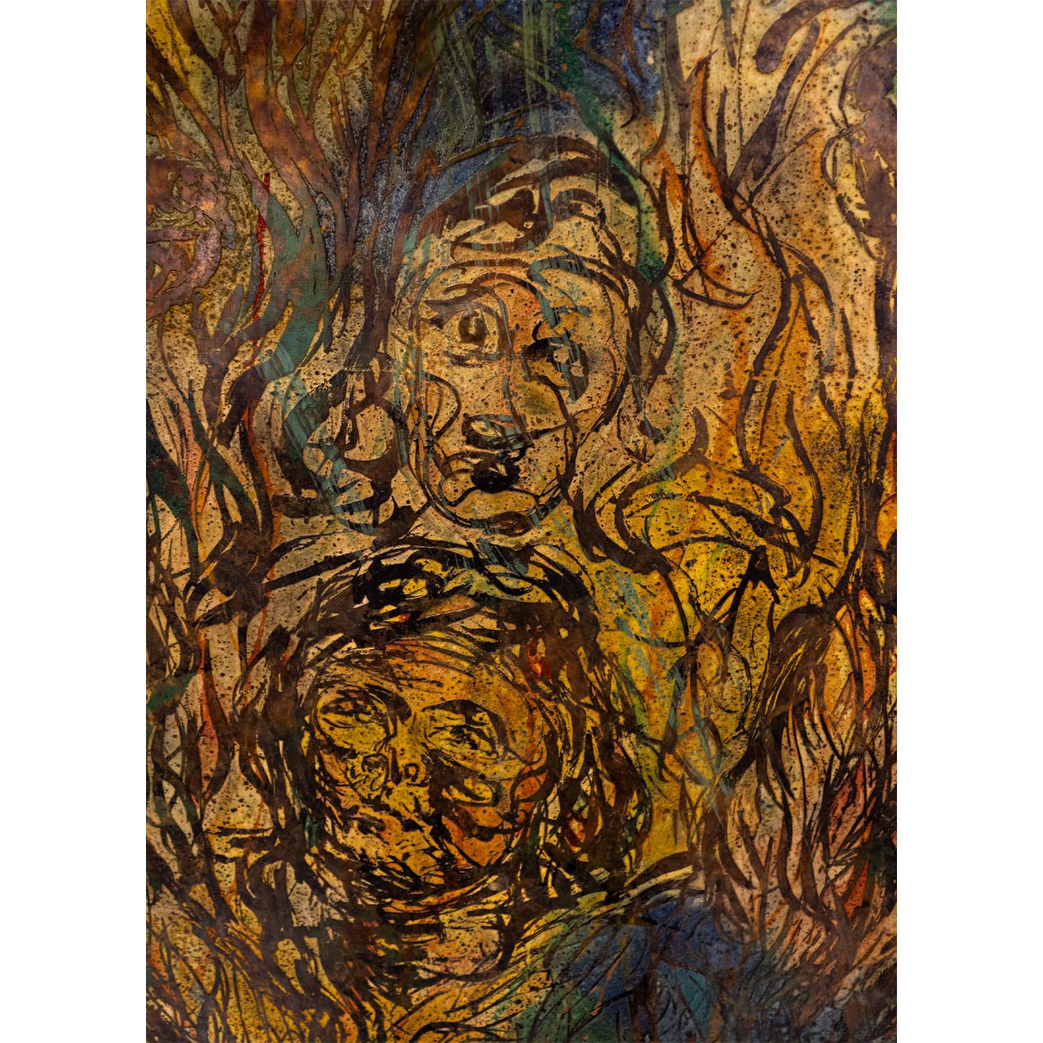 Philip and Kelvin LaVerne Exceptional Bronze Painting 